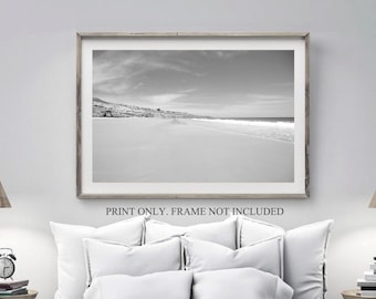 Port Willunga beach digital download, Black and white Adelaide Coastal decor, Australia print