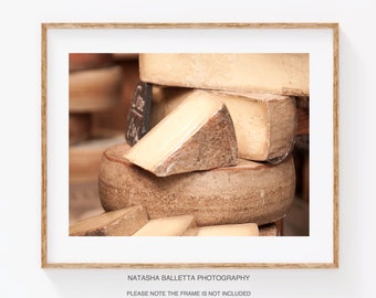 Kitchen food art print 8x12, Parmesan Cheese photography, Borough market stall photo, Italian food art, Restaurant wall decor 14 x 11,