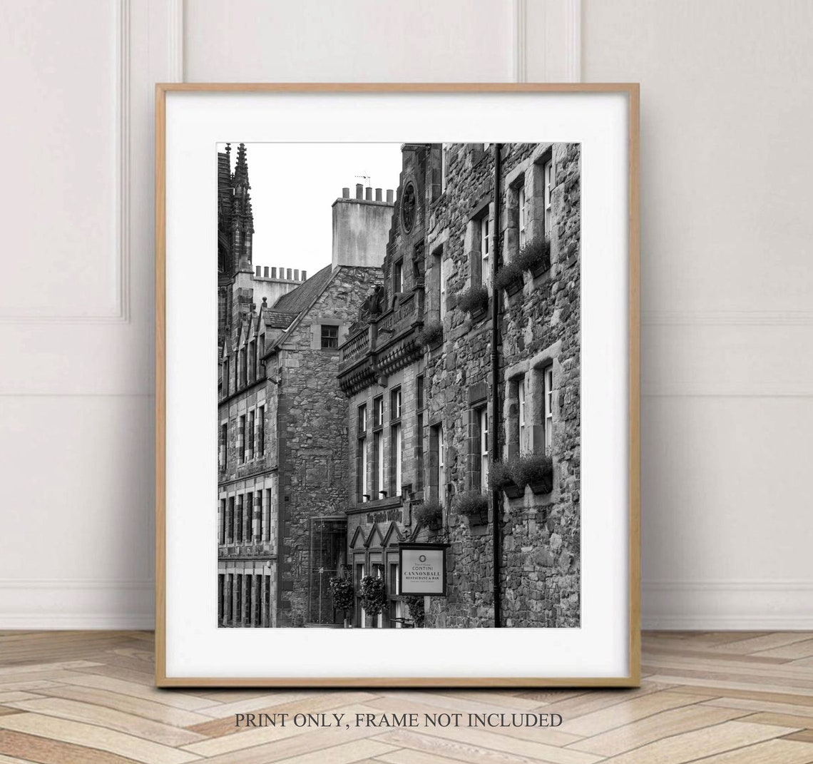 Black and White Edinburgh Prints 8 X 10, Edinburgh Architecture
