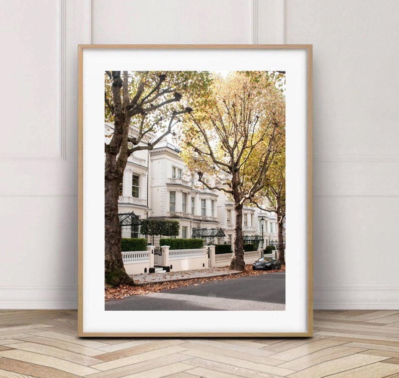 Holland Park London print with coordinates, Living room black and white photography A4, UK city urban prints 11 x 14, New home photo gift image 4