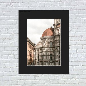 Fine art mounted Florence 8 x 10 print of Il Duomo, Italy colour photography, Florence architecture