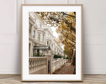 London street print, Holland Park photography 12 x 16, Autumn Fall picture, Travel photography, Housewarming gift, Villas in London decor