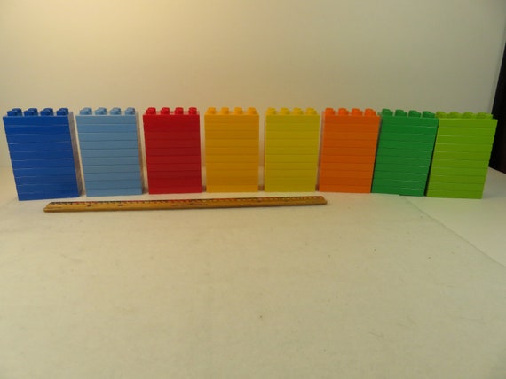 2x4 Thin Lego Duplo 10 Pieces Thin Inch Bricks Blocks Etsy