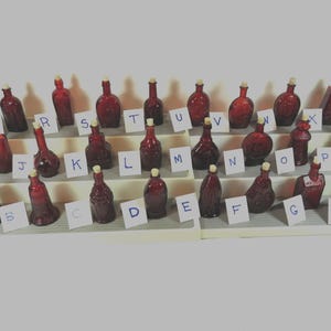 Wheaton NJ Ruby Red Miniature 3 inch Bottle 1970’s  Choice From 24 Poison