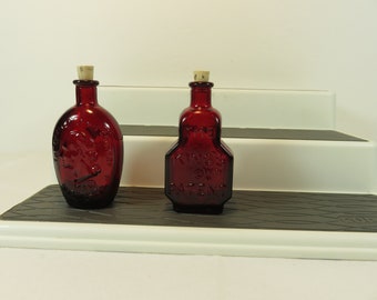 Wheaton NJ Ruby Red Miniature 3 inch Bottle 1970’s  Choice From Group#1
