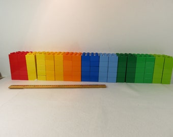 2x2 Lego Duplo 20 Pieces Bricks Blocks Choice Yellows Reds Greens Blues Orange