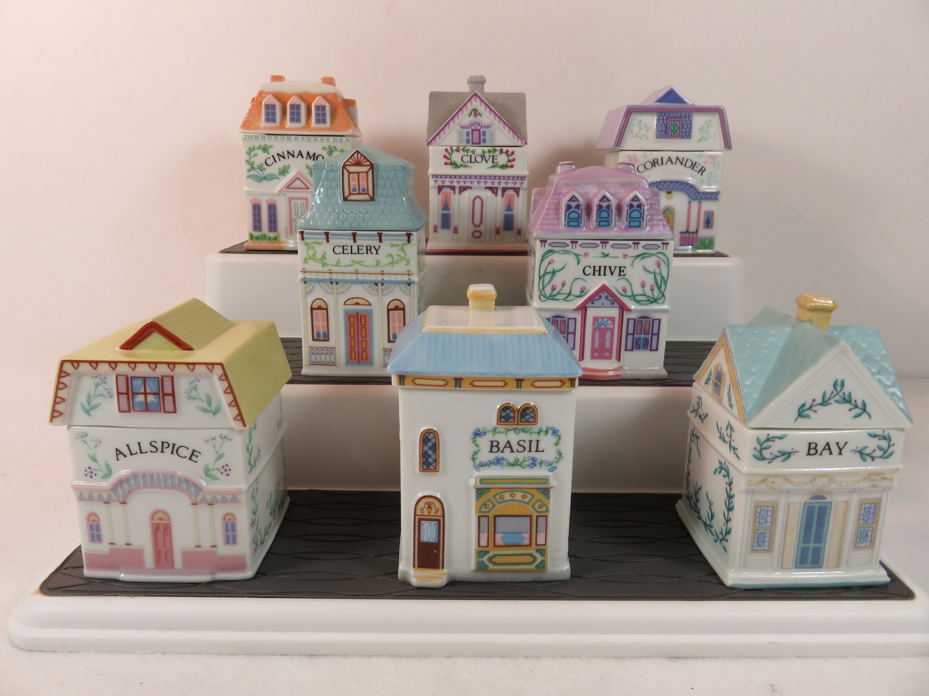 Choice Lenox Spice Village House Jar 1989 Allspice Basil Bay Etsy