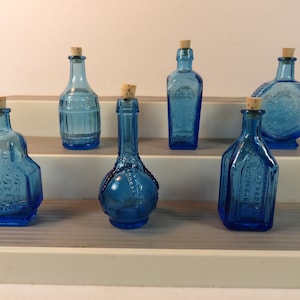 Wheaton NJ Blue Miniature 3 inch Bottle 1970’s  Choice From Group #2