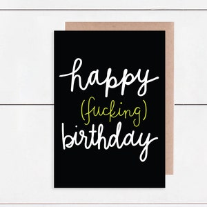 Happy F-ing Birthday - Geburtstagskarte