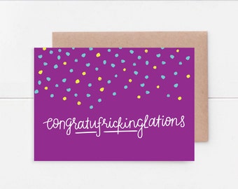 Congratufrickinglations 5x7 Card