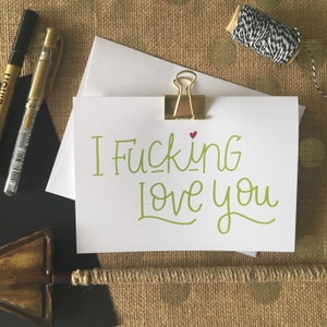 Ich ficken Liebe dich 5 x 7-Card