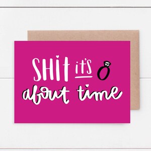 Scheiße, geht es um Zeit - 5 x 7-Card-Engagement-Karte