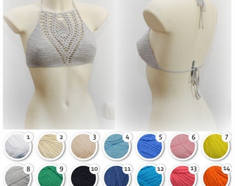 Sensational Handmade Crochet Halter Top - Boho Chic Style