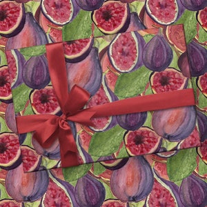 Fig Wrapping Paper // Fruit Wrapping Paper // Purple Gift Wrap // Gift Wrap Sheets