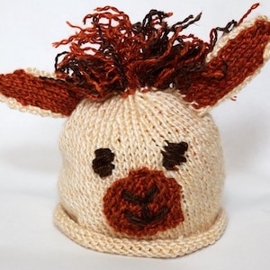 Knitting Pattern: Llama / Alpaca Baby Hat - EASY (newborn - 12 months)