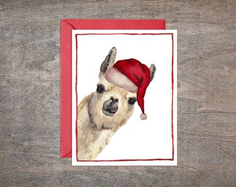 Llama Christmas Card // Alpaca Christmas Card