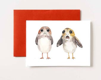 Porgs (Star Wars) Blank Love (-ish) Greeting Card