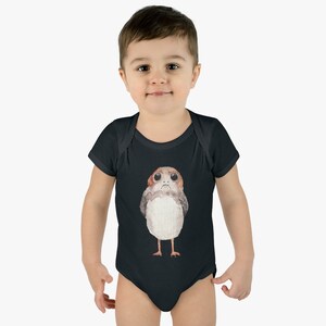 Porg Baby Jersey Bodysuit Onesie // Nerdy Onesie image 5