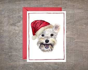 White Terrier Christmas Card Set // Westie Christmas Card Set // Dog Christmas Card Set (8 Cards)