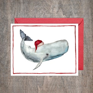Whale Christmas Card // Ocean Animal Christmas Card
