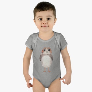 Porg Baby Jersey Bodysuit Onesie // Nerdy Onesie image 8