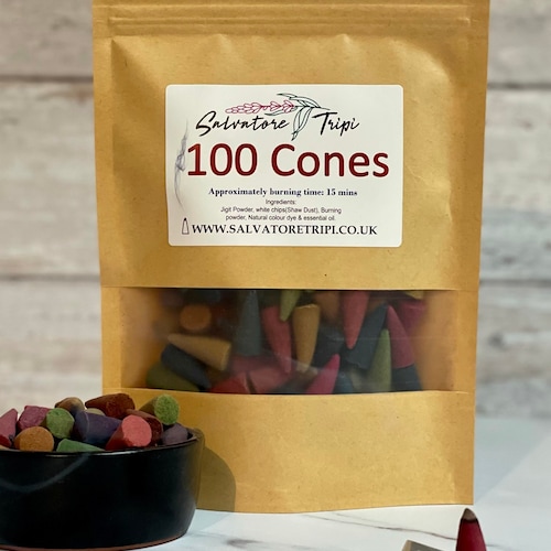 100 Cones Handmade Incense Indian Incenses Random Mix Assorted Etsy