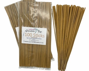 UNSCENTED Incense Sticks 100 Handmade Raw Indian incenses Packet Biodegradable Packaging Wooden Unfragranced Neutral Natural DIY