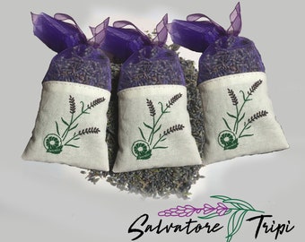 3x Dried Lavender Natural Cotton Bag Aromatic Home Fragrances Scent Relax UK Fragrance String Lovely