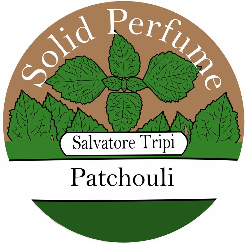 PATCHOULI Handmade Solid Perfume 10gm Round Container by Salvatore Tripi Italian Recipe image 1