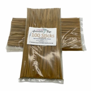 UNSCENTED Incense Sticks 100 Handmade Raw Indian incenses Packet Wooden Unfragranced Natural DIY image 5