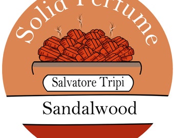 SANDALWOOD Handmade Solid Perfume 10gm Round Container by Salvatore Tripi - Italian Recipe