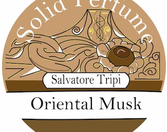 ORIENTAL MUSK Handmade Solid Perfume 10g Round Container by Salvatore Tripi - Italian Recipe