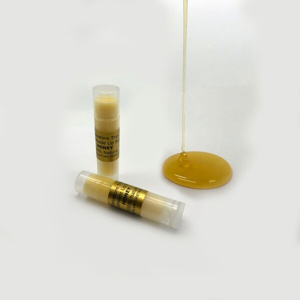 Lip Balm Tube 100% Honey 5ml Unisex Natural Handmade Vitamin E Organic Argan Oil