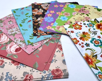 Japanese Washi Paper Sheets Finest Origami Yuzen Assorted Pack Bundle 15m x 15cm