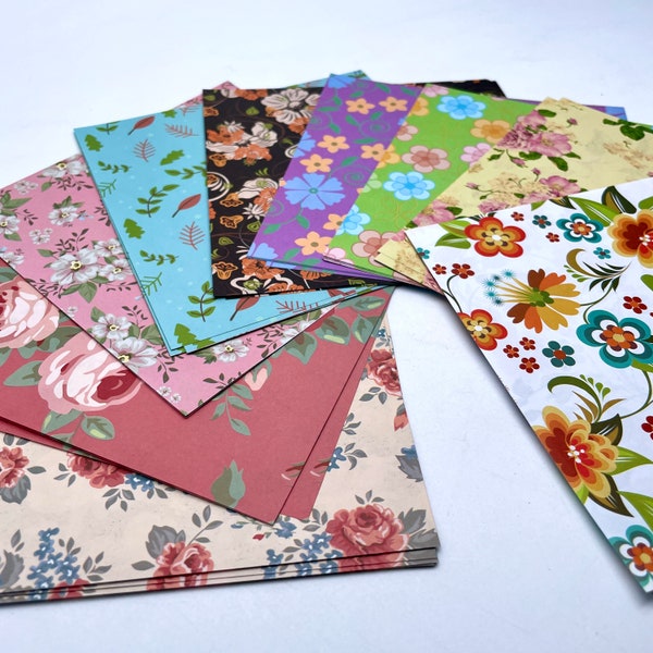 Japanese Washi Paper Sheets Finest Origami Yuzen Assorted Pack Bundle 15m x 15cm