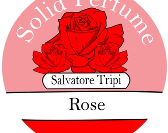 ROSE Handmade Solid Perfume 10gm Round Container by Salvatore Tripi - Italian Recipe