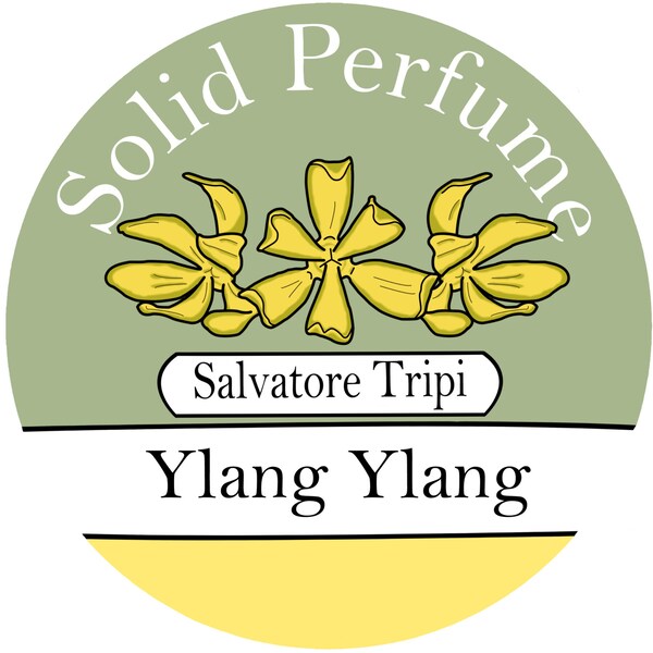 Ylang Ylang Handmade Solid Perfume 10gm Round Container by Salvatore Tripi - Italian Recipe