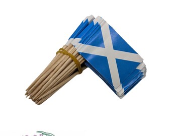 Scotland Mini Toothpick Flags Paper Cupcake 50 Sticks Party Cocktail Catering Cake Country Decoration Model Miniature