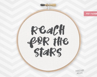 reach for the stars counted cross stitch pattern nursery decor xstitch pdf