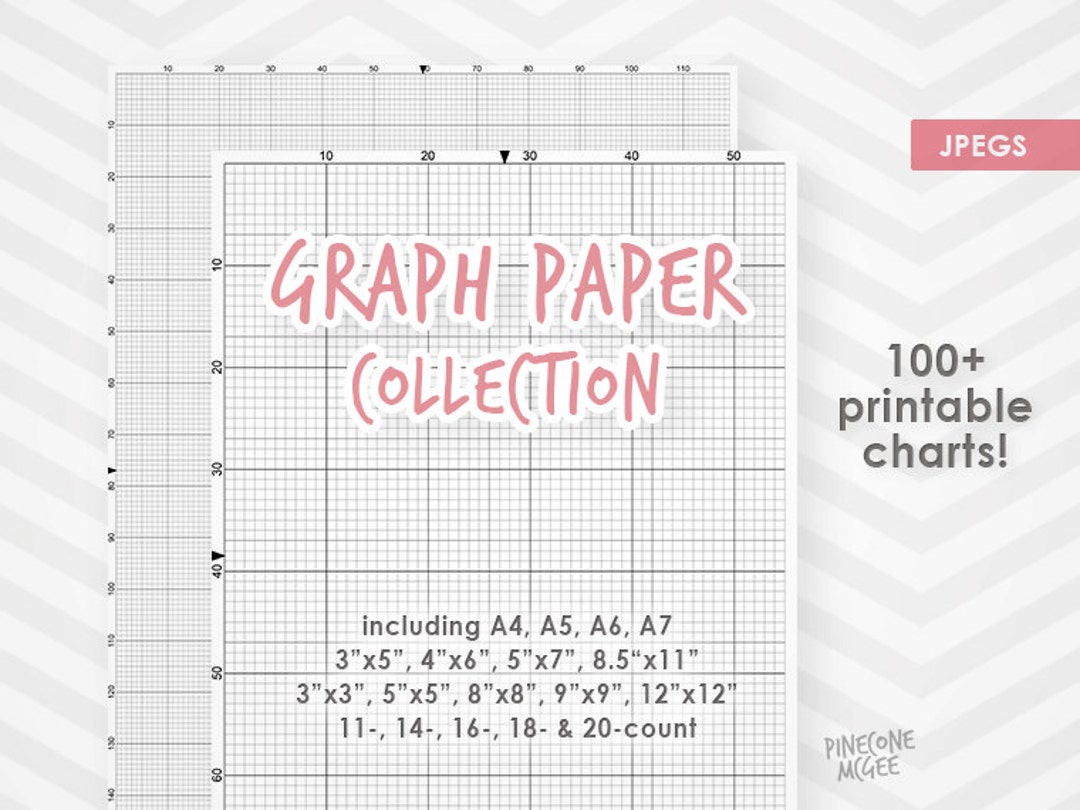 GRAPH PAPER for Cross Stitch COLLECTION, Printable Xstitch, Needlepoint
