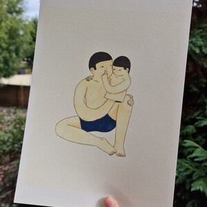 Ssshhh boy A4 digital print, original illustrations artwork
