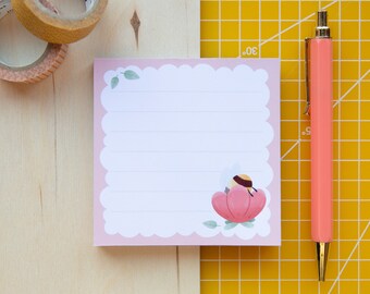 Bee Bloom Tear Away Memo Pad - Cute Animal Desk Memo Pad - Stationery Gift