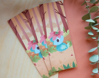 Flower Walk Bookmark - Cute Handmade Bookmark for Book Lovers