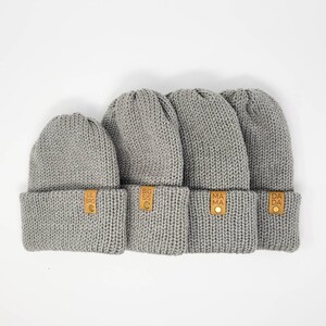 Grey Brim knit beanies, matching family beanies, Lil bro, Big bro, Lil sis, Big Sis, coordinating beanies, holiday gifts, family outfits