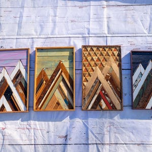 Large Wall Art | Mountain Wall art | Wood Wall Art | Gallery Wall | Home Decor | Boho wall hanging | Wood Decor | Framed Wall Art | Gift