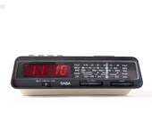 9 80s SABA Desk Radio Alarm Clock - LCD Panton Space Age Modern table Germany 1980s Mini Clock D Transistor