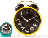XXXL 70s Alarm Clock Space Age BLESSING Modernism Mid Century Germany 1day Mechanical Desk Table Wall