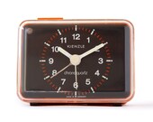 Space Age KIENZLE desk alarm CLOCK - Modern table Panton quartz Germany mcm Plastic Postmodern 70s bedside