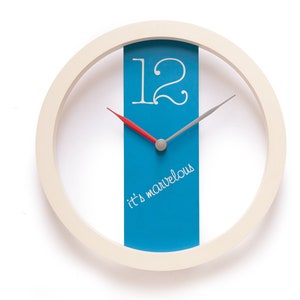 1980s Postmodern Wall Clock It&#39;s Marvelous Germany Memphis Era Pop Art Minimalism Office 1990s