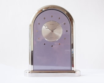 In Box 80s SEIKO Table Clock Japan Postmodern Transparent